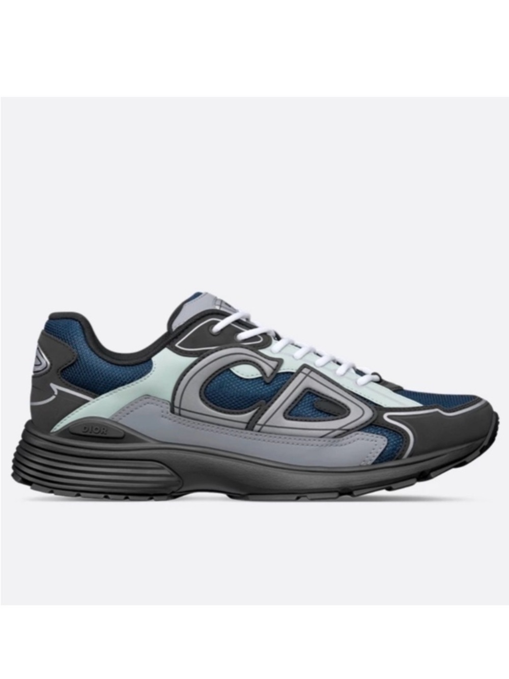 NIB Dior B30 Microfiber Mesh Blue Green Gray Men's 45 3SN279ZRB_H954 Sneakers